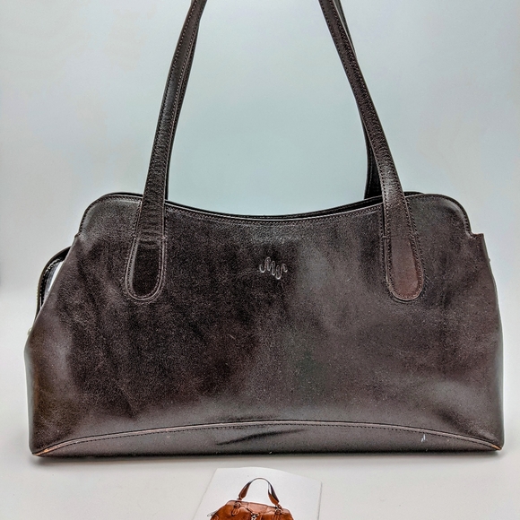 MONSAC ORIGINAL Brown Real Leather Satchel Shoulder Bag Purse, with dust bag. - Picture 2 of 15